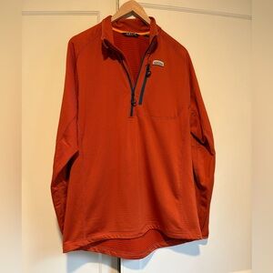 Orvis Men’s Orange Quarter-Zip Pullover